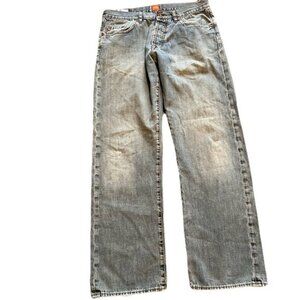 Hugo Boss 34x30 Light Wash Relaxed Fit Button Fly